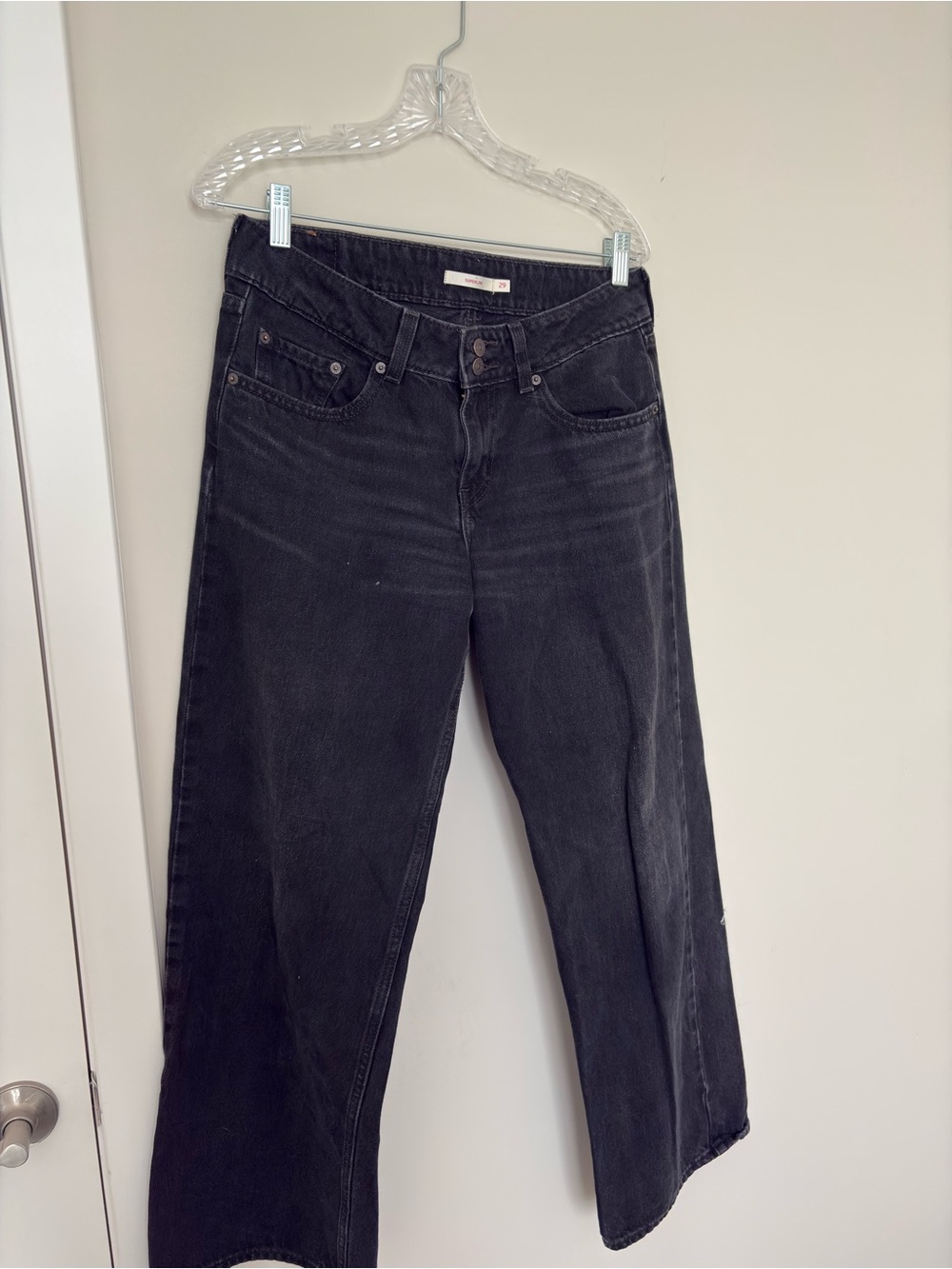 Levi's Super low Black Wide-Leg Jeans